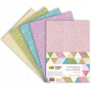 Arkusze piankowe Happy Color Brokat Pastel A4/5